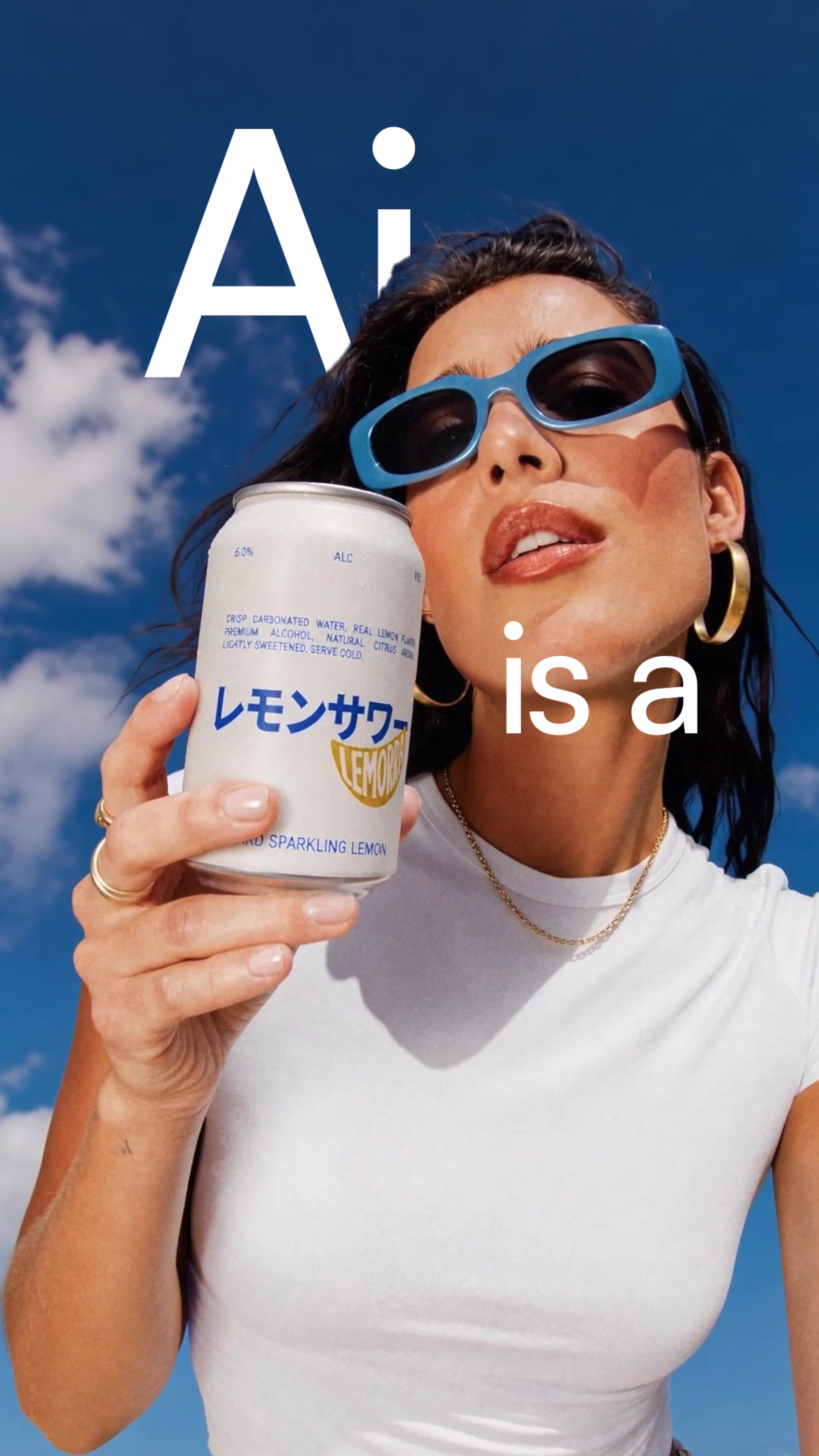 TikTok cover still of Ohneis652 gesturing toward a screen showing an overly complex AI-generated logo with the text 'AI is a terrible logo designer' overlaid